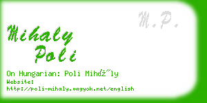 mihaly poli business card